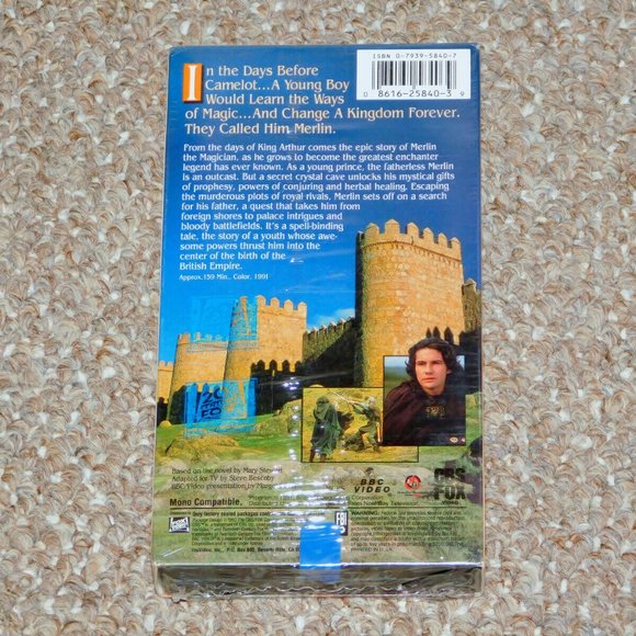 Merlin of the Crystal Cave VHS 1993 Brand New CBS Fox Video Mary Stewart BBC - Picture 2 of 11
